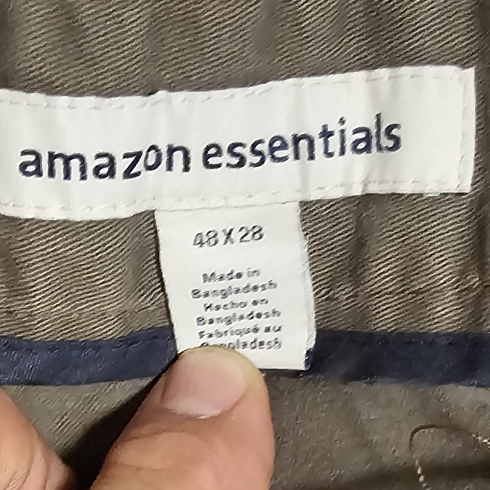 Amazon Essentials Relaxed Chino Pants Lightweight  Big & Tall Olive 44Wx28L - Picture 5 of 6
